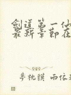 剑道第一仙小说最新章节在线