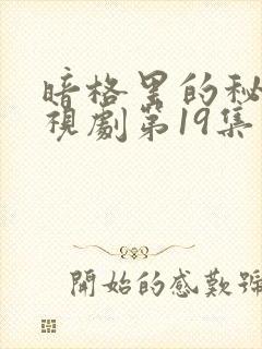 暗格里的秘密电视剧第19集免费观看