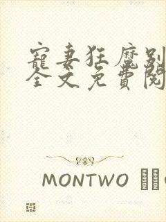 宠妻狂魔别太坏全文免费阅读免费