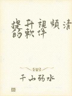 提升视频清晰度的软件