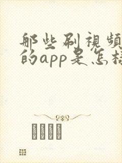 那些刷视频赚钱的app是怎样盈利的