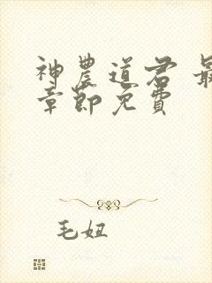 神农道君 最新章节免费