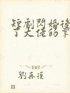 短剧闪婚后我成了大佬的掌中之物