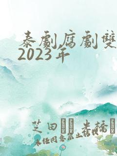 泰剧腐剧双男主2023年