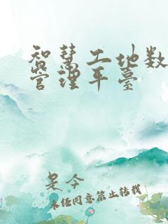 智慧工地数字化管理平台