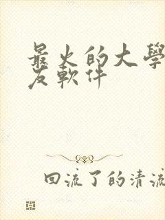 最火的大学生交友软件