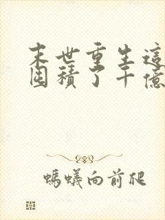 末世重生这次我囤积了千亿物资小说