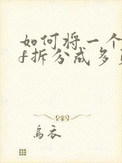 如何将一个pdf拆分成多页