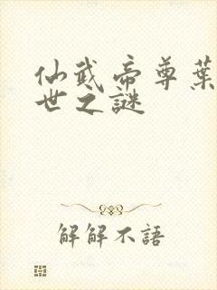 仙武帝尊叶辰身世之谜