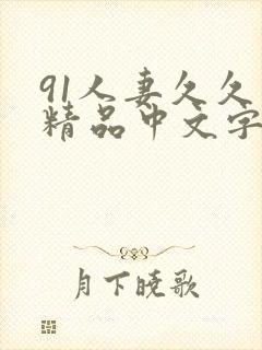 91人妻久久久精品中文字幕