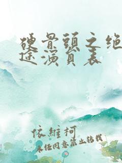 硬骨头之绝地归途演员表