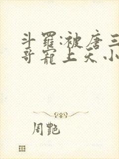 斗罗:被唐三哥哥宠上天小说完整版本