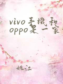 vivo手机和oppo是一家吗