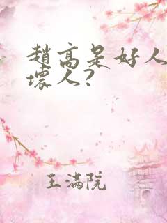 赵高是好人还是坏人?