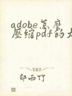 adobe怎么压缩pdf的大小