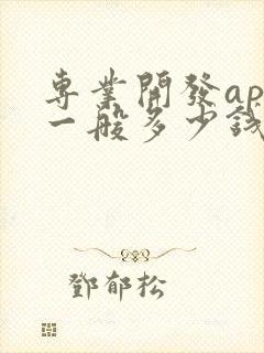 专业开发app一般多少钱