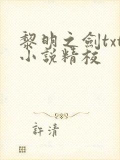 黎明之剑txt小说精校