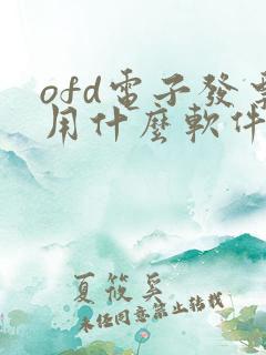 ofd电子发票用什么软件打开