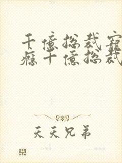 千亿总裁宠妻上瘾千亿总裁宠妻上瘾