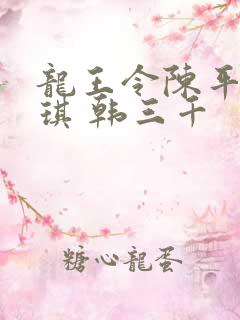 龙王令陈平苏雨琪 韩三千