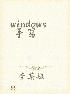 windows 手写