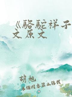 《骆驼祥子》课文原文
