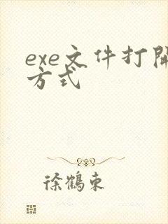 exe文件打开方式