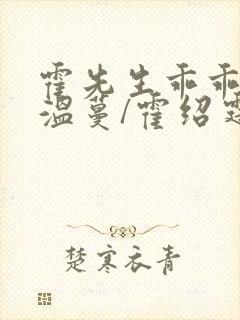 霍先生乖乖宠我温蔓/霍绍霆完整精校版