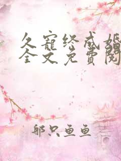 久宠终成婚小说全文免费阅读