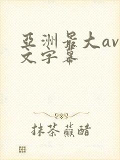 亚洲最大av中文字幕