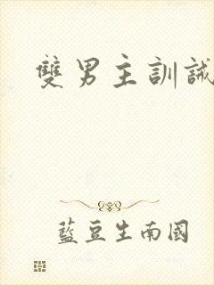 双男主训诫调教