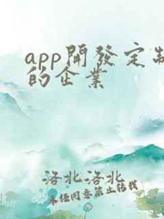 app开发定制的企业