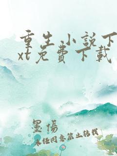 重生小说下载txt免费下载
