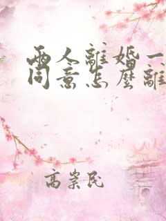 两人离婚一方不同意怎么离