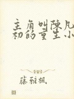 主角叫陈凡苏若初的重生小说