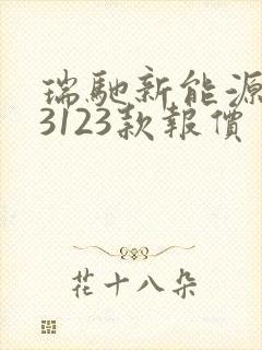 瑞驰新能源ec3123款报价