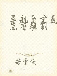 导航自定义路线怎么规划