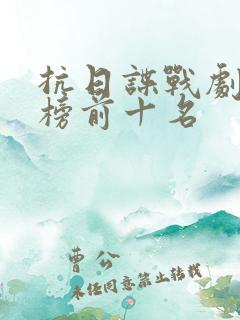 抗日谍战剧排行榜前十名