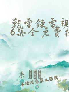 朝雪录电视剧36集全免费播放下载