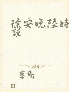 徐安晚陆时宴小说
