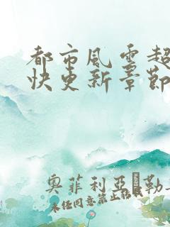 都市风云超前超快更新章节