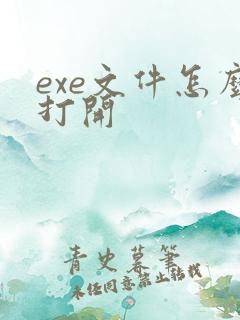 exe文件怎么打开