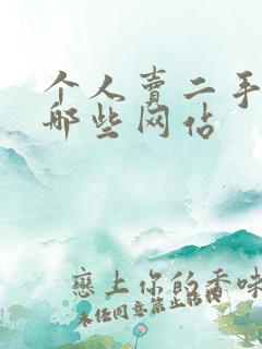 个人卖二手车有哪些网站