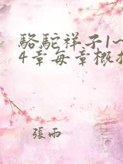 骆驼祥子1~24章每章概括