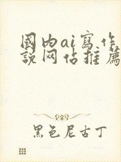 国内ai写作小说网站推荐