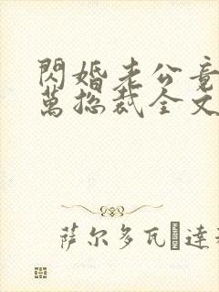 闪婚老公竟是亿万总裁全文在线阅读小说