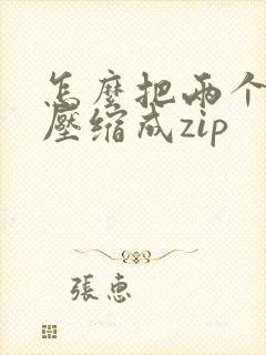 怎么把两个文件压缩成zip