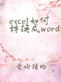 excel如何转换成word格式不变