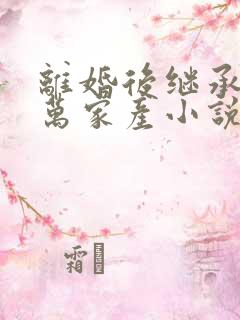 离婚后继承了亿万家产小说全文阅读