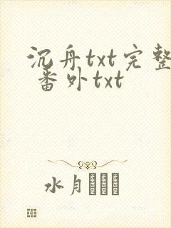 沉舟txt完整 番外txt